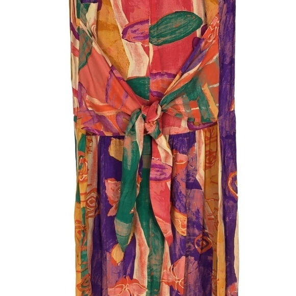 VINTAGE Rabbit Rabbit Rabbit Designs Dress Abstract Print 80s 90s Style Size 6 - Picture 6 of 12